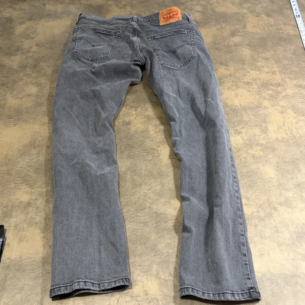 Levis 502 Taper Jeans Mens 33x32 Grey Regular Fit Tapered Leg Denim